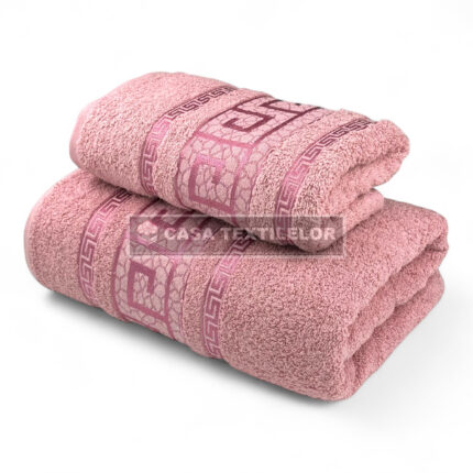 Prosoape de baie din bumbac – Modern Roz