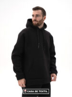 Hanorac cu gluga Barbati BLACK - imagine 4