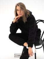Hanorac cu gluga Dama BLACK - imagine 4