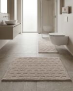 Set 2 covorașe baie 100% bumbac – Mozaic Soft, Bej