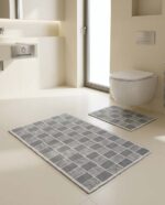 Set 2 covorașe baie 100% bumbac – Mosaic, Gri