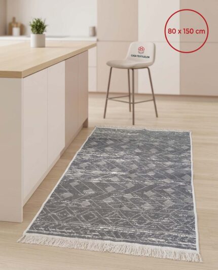 Covor din bumbac 80×150 cm cu două fețe – Silver Mist - imagine 2