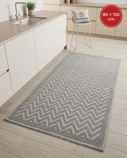 Covor din bumbac 80x150 cm - Silver Waves – Casa Textilelor Moldova