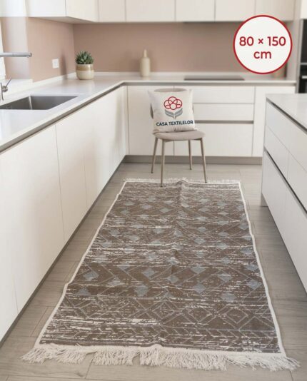 Covor din bumbac 80x150 cm cu două fețe - Ethno Heritag - 2 – Casa Textilelor Moldova